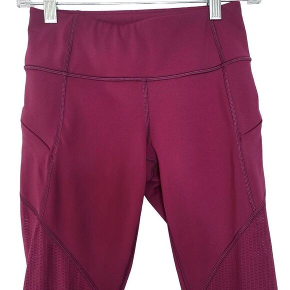 Athleta Contender Mesh Tight/Legging Powerlift in Beach Plum Size XSP - Picture 4 of 12